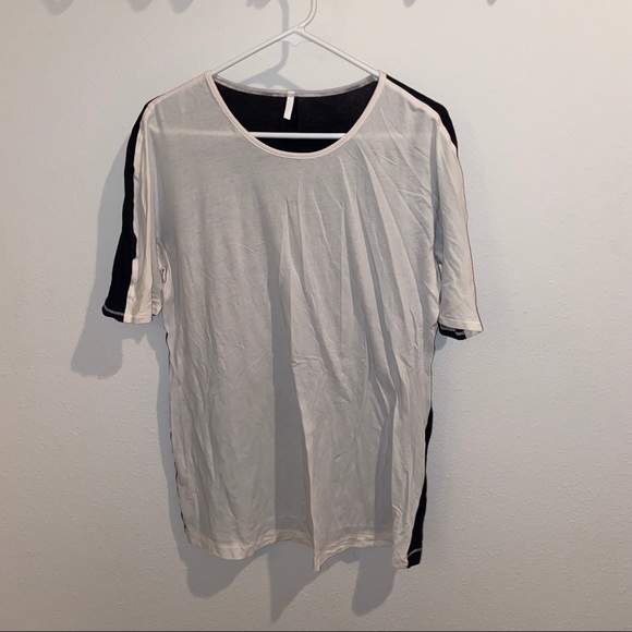 lululemon athletica Tops - Lululemon colorblocked tshirt, Cream/Grey, 12